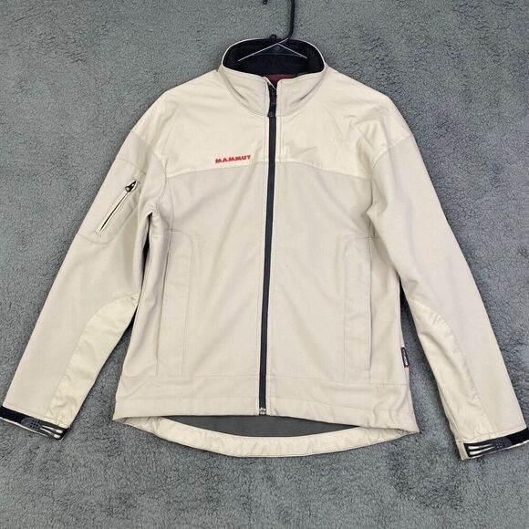 Mammut Softec Soft Shell Jacket Size Medium Cream Outdoor Full Zip - Picture 1 of 15